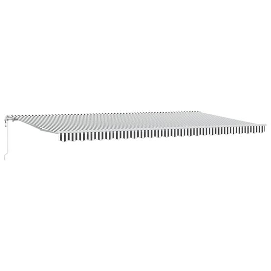 Auvent rétractable automatique anthracite blanc 600x300 cm