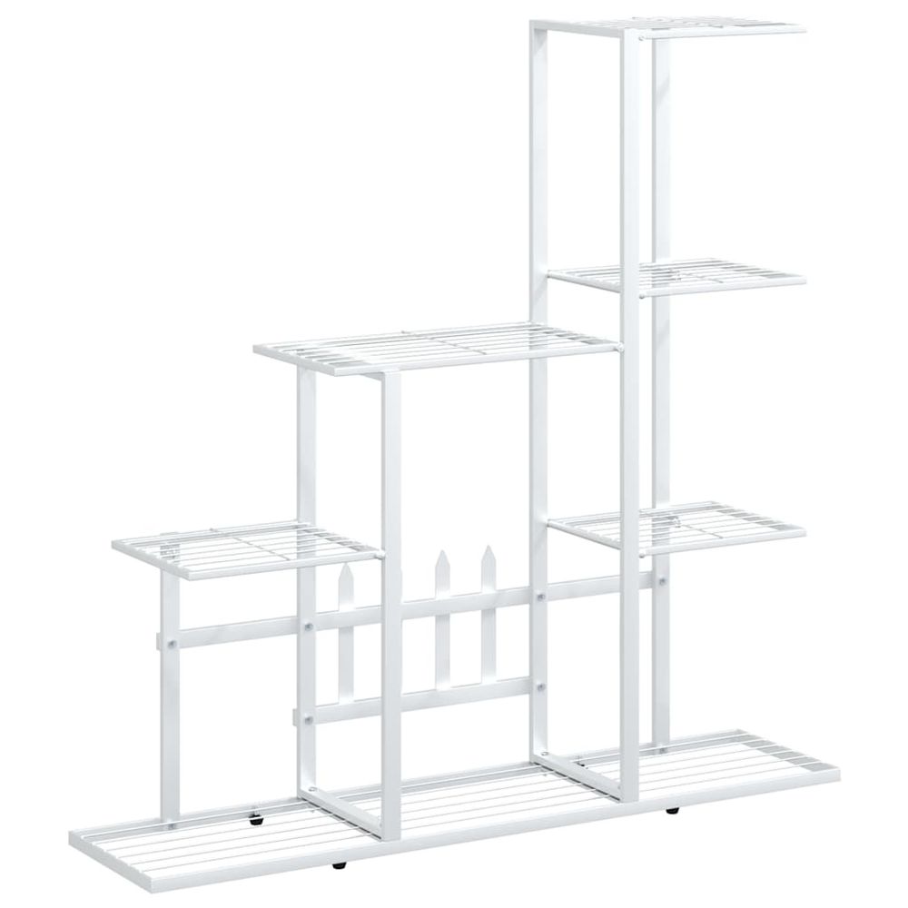 Support pour plantes 94,5x25x88 cm blanc métal