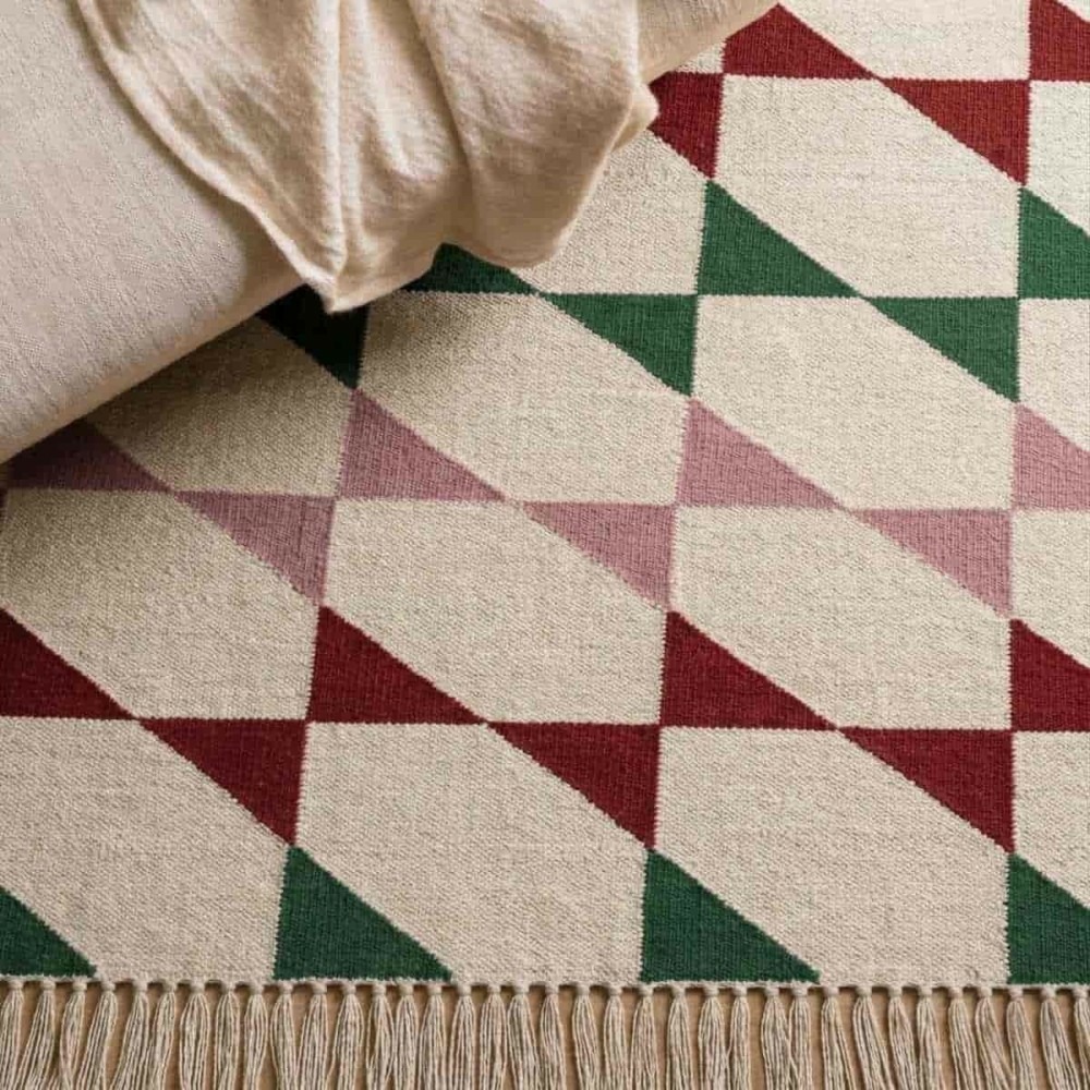 Tapis imprimé géométrique ethnique colorés 80x150 cm