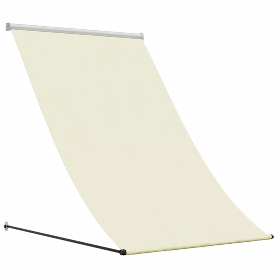 Auvent rétractable crème 150x150 m tissu et acier