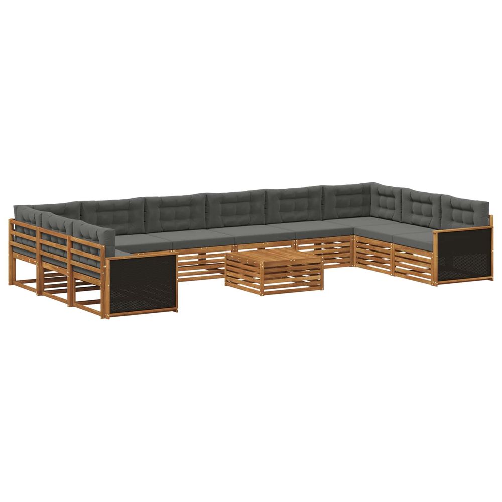 Ensembles de canapés 11 pc bois d'acacia massif