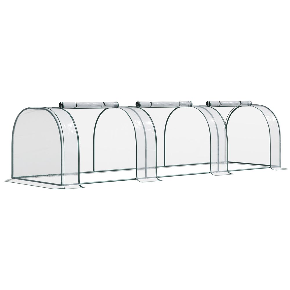 Serre tunnel pvc 350 x 100 x 80 cm transparente pour potager protection des cultures - comfortxl outdoor living