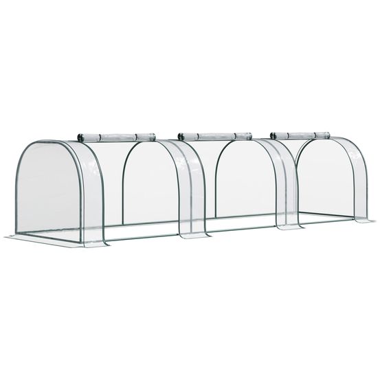 Serre tunnel pvc 350 x 100 x 80 cm transparente pour potager protection des cultures - comfortxl outdoor living
