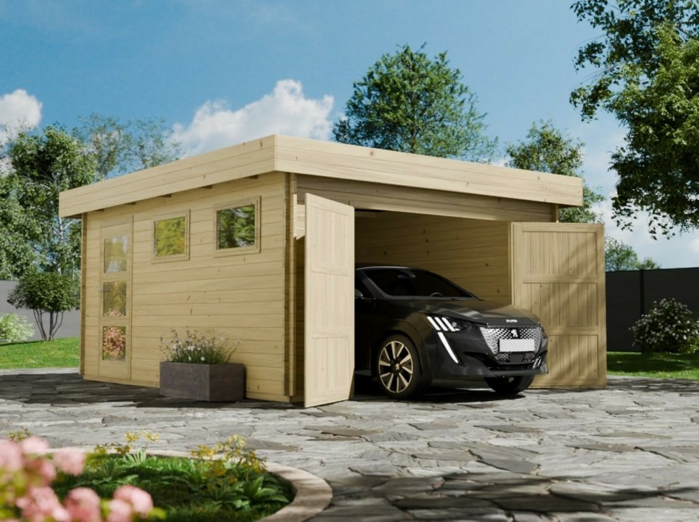 Garage en bois westmount - porte bois