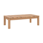 Nadila - table basse rectangulaire de jardin en bois de teck massif