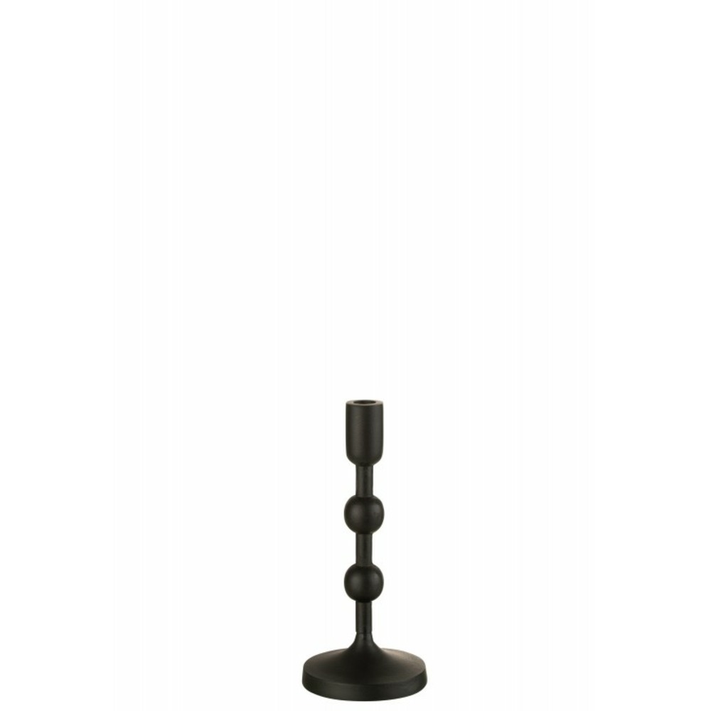 Chandelier 1 bougie en aluminium noir 12x29cm