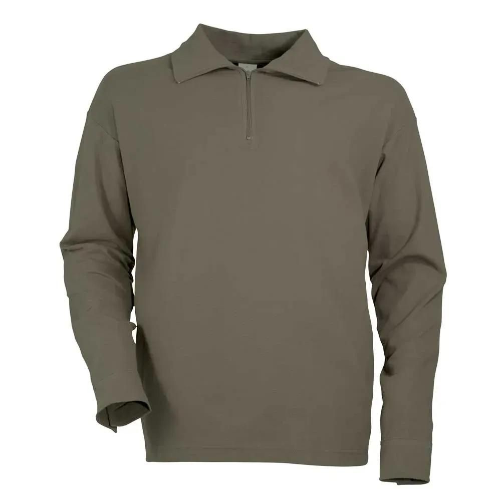 Chemise f1 coton kaki 240g/m2 col zippé poignets boutonnés