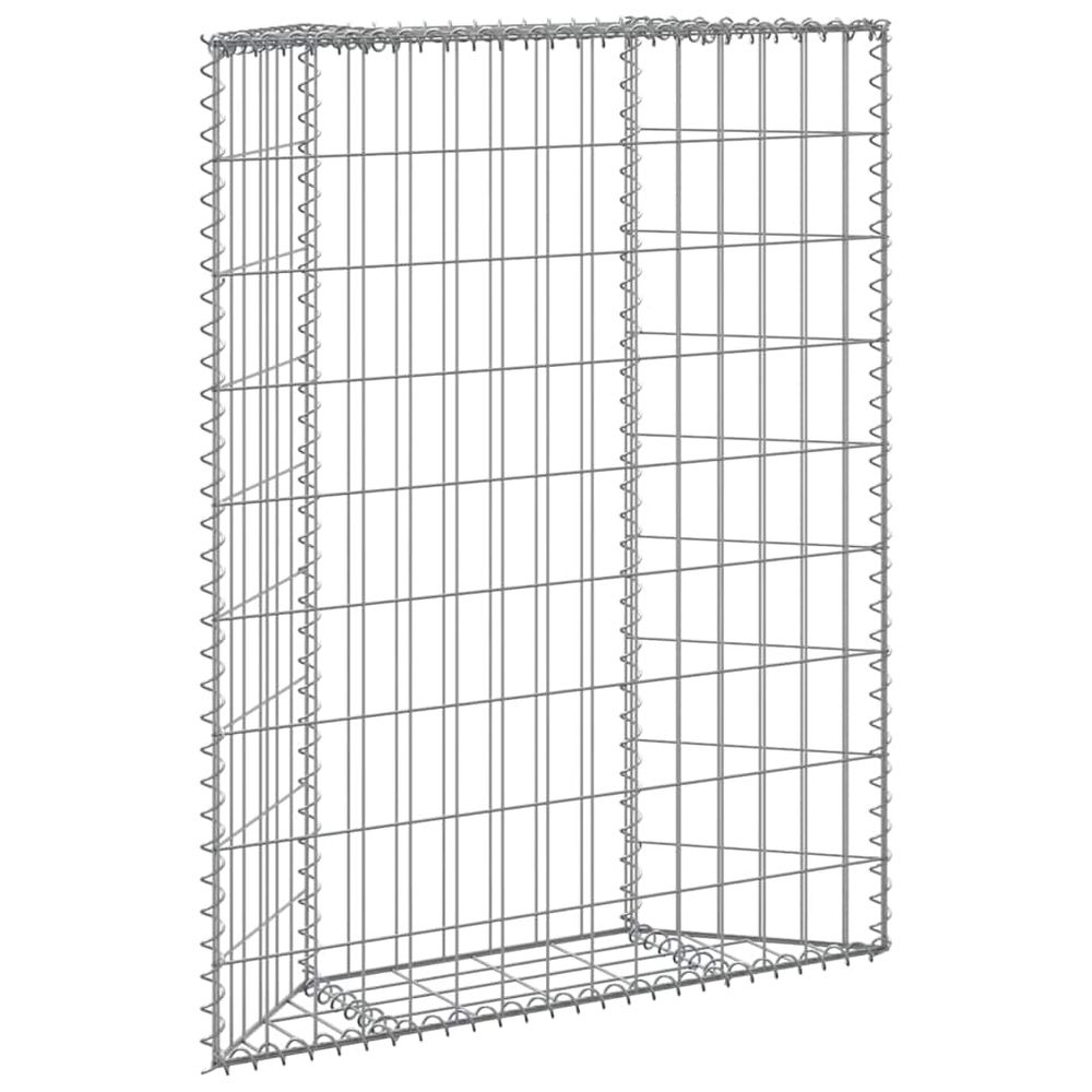 Lit surélevé à gabion en trapèze acier galvanisé 80x20x100 cm