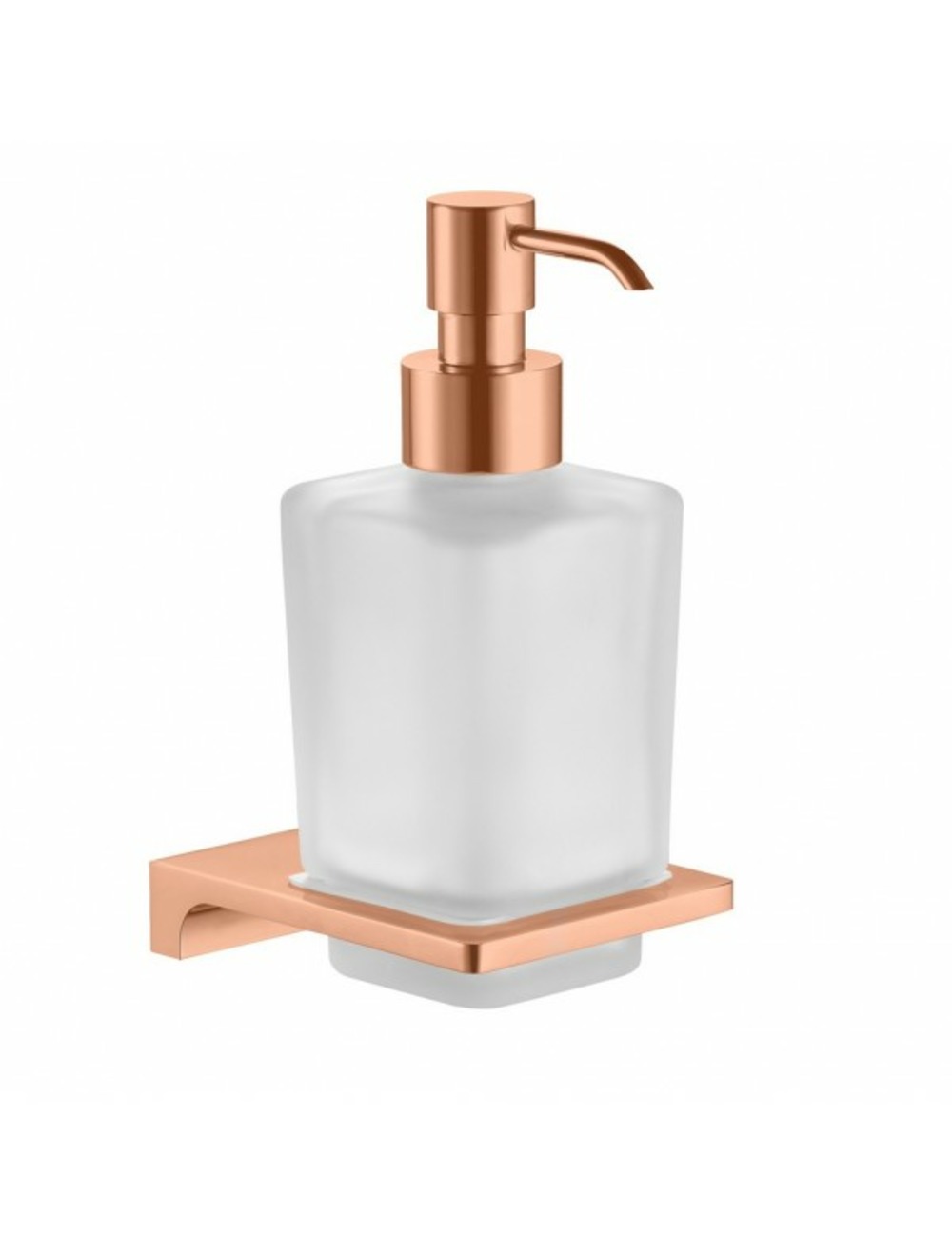 Distributeur de savon mural nil en verre et laiton rose gold poli 200 ml