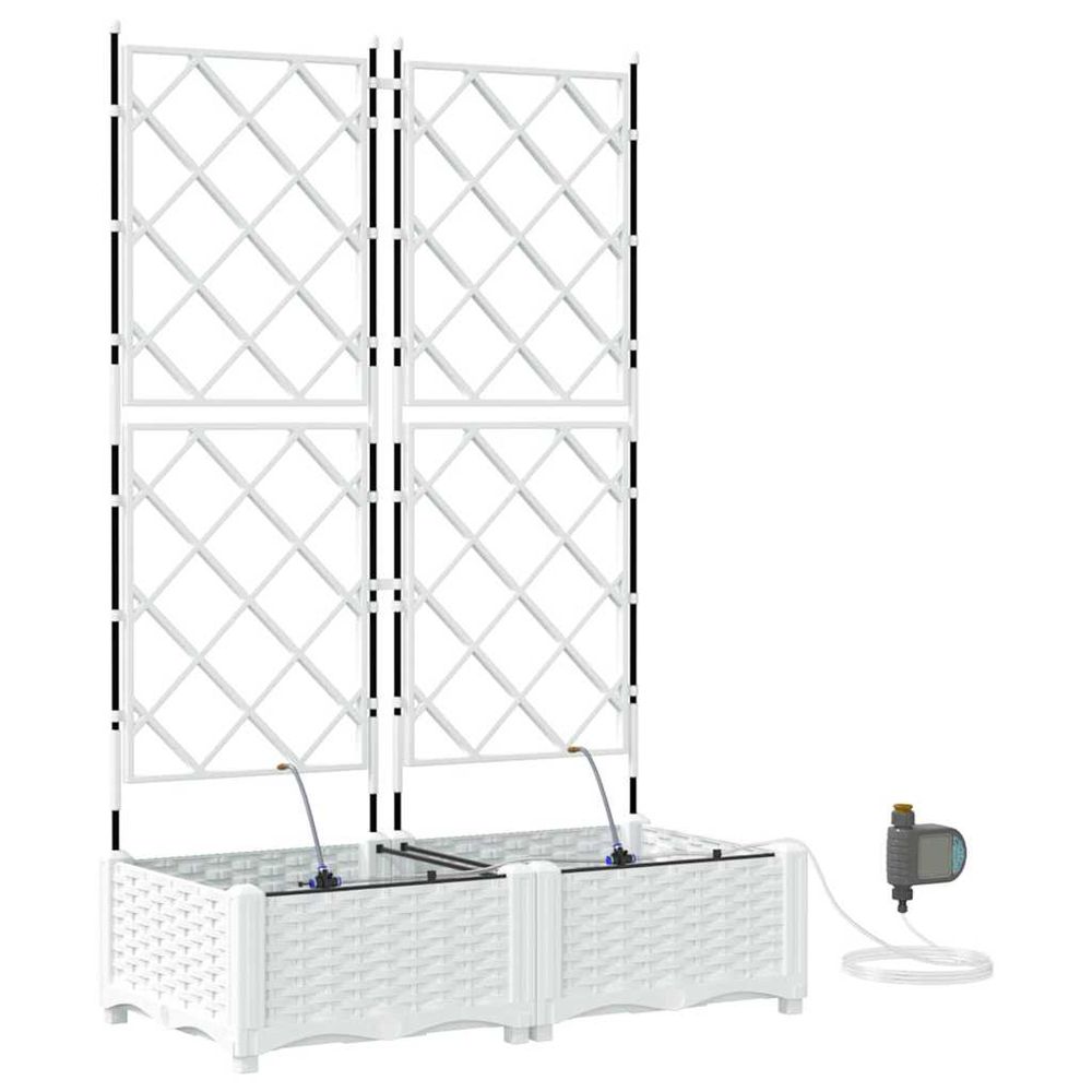 Cache-pot de jardin 2 pc blanc 80 x 40 x 126 cm pp