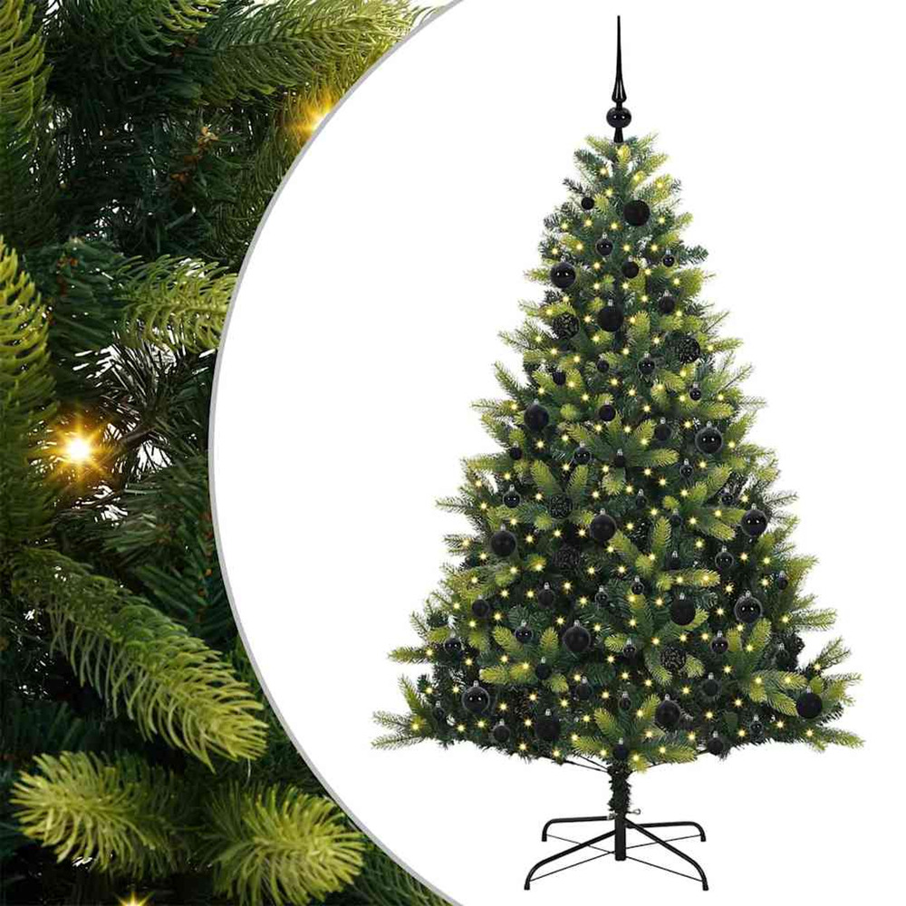 Arbre de noël artificiel en silicone flexible 300 leds 180 cm