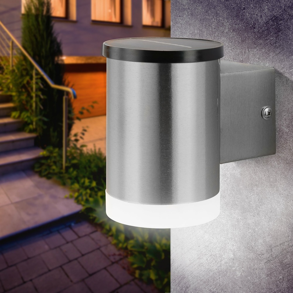 Esotec solar applique murale led nadja lampe solaire pour l'extérieur résistante aux intempéries ip44 102592