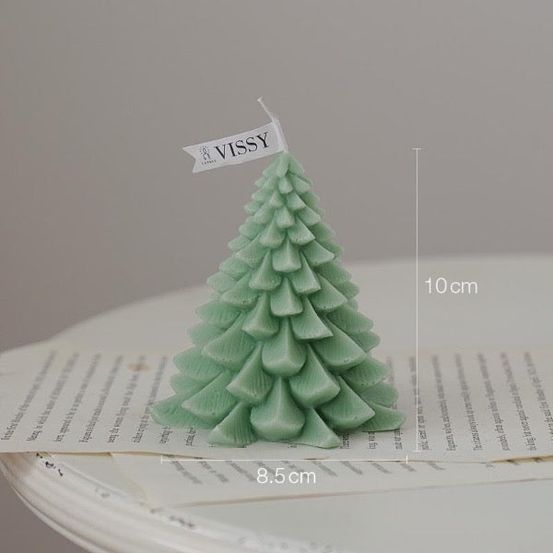 Bougie de noël - sapin vert