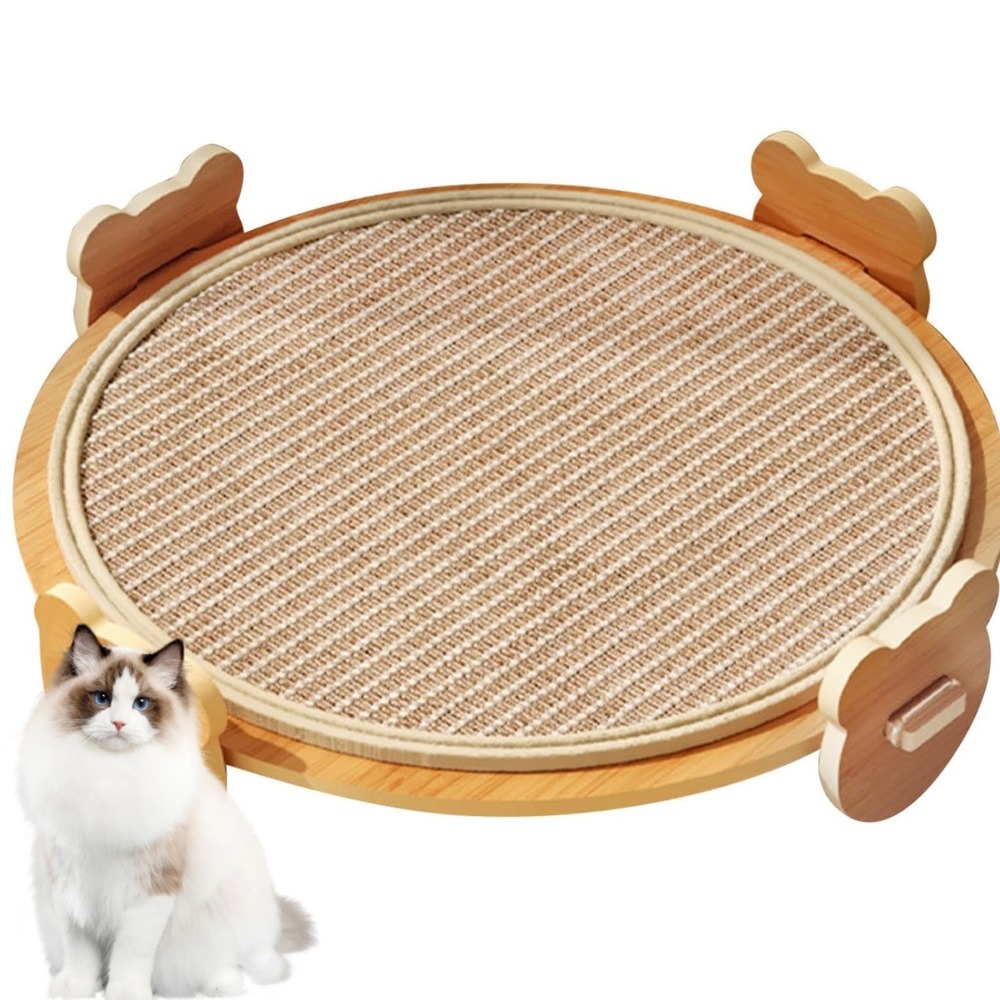 Tapis griffoir rond en sisal pour chat
