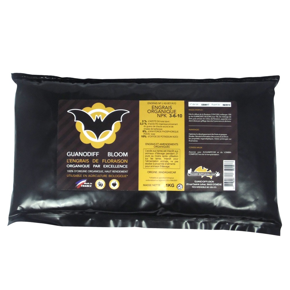Engrais guanodiff bloom - sachet de 20 kilos