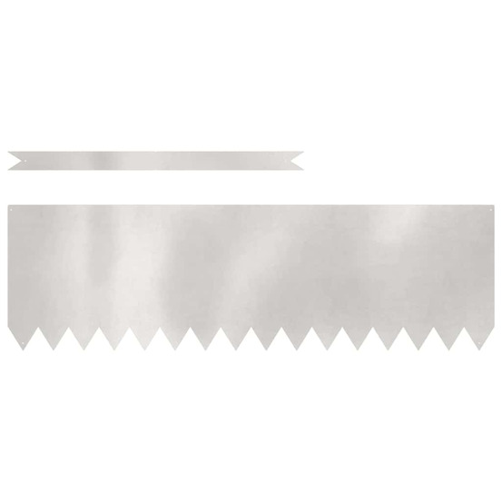 Bordure de pelouse 30 pcs argent 100 x 0,05 x 30 cm