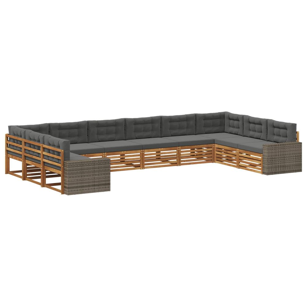 Ensembles de canapés 10 pc bois d'acacia massif