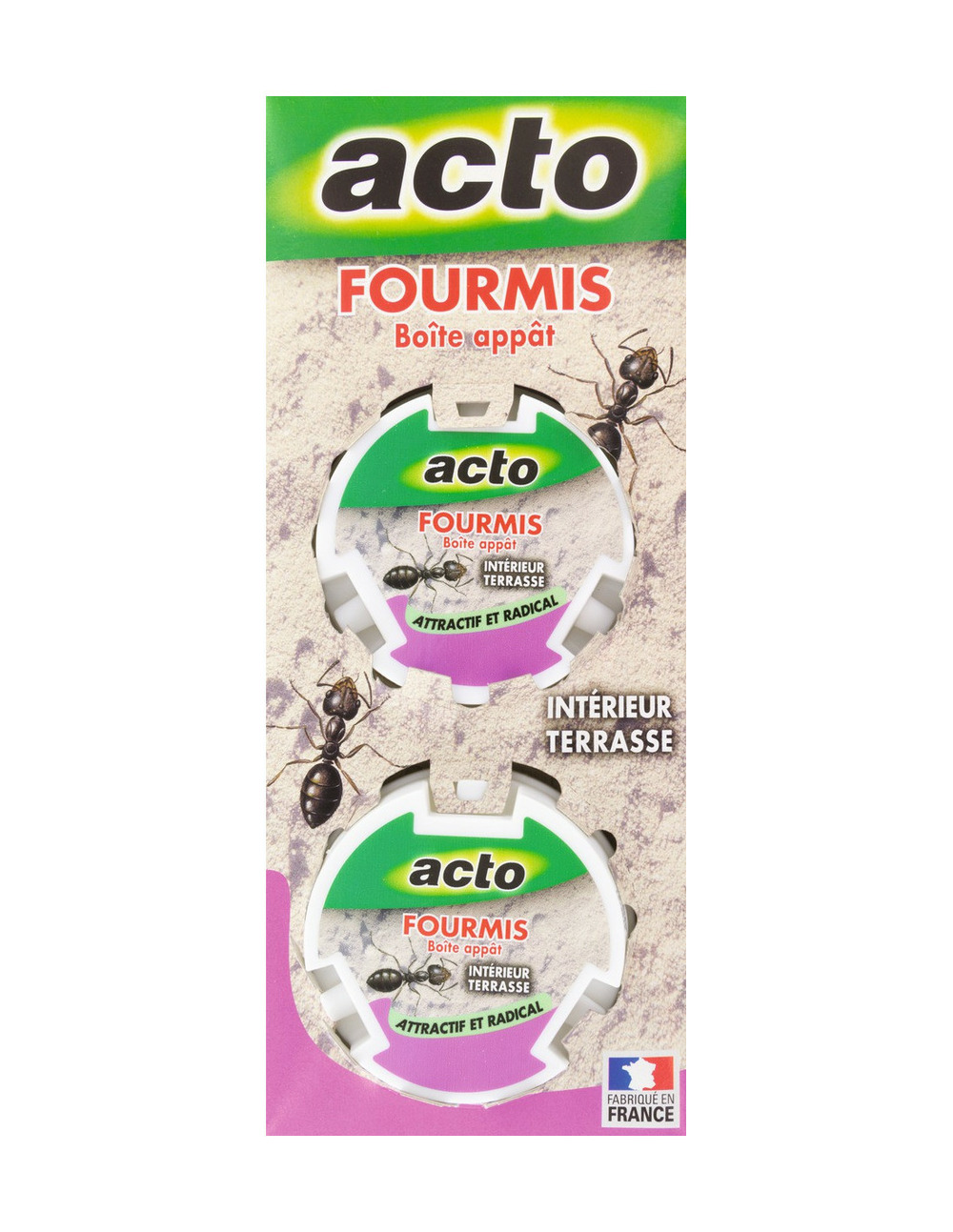 Fourmis appat boîte 2 x 10 g - acto
