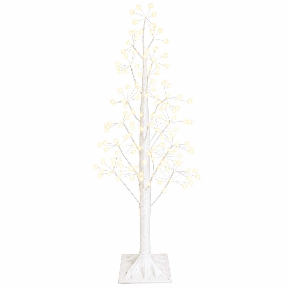 Sapin de noël lumineux blanc 17 x 17 x 120 cm plastique 240 led