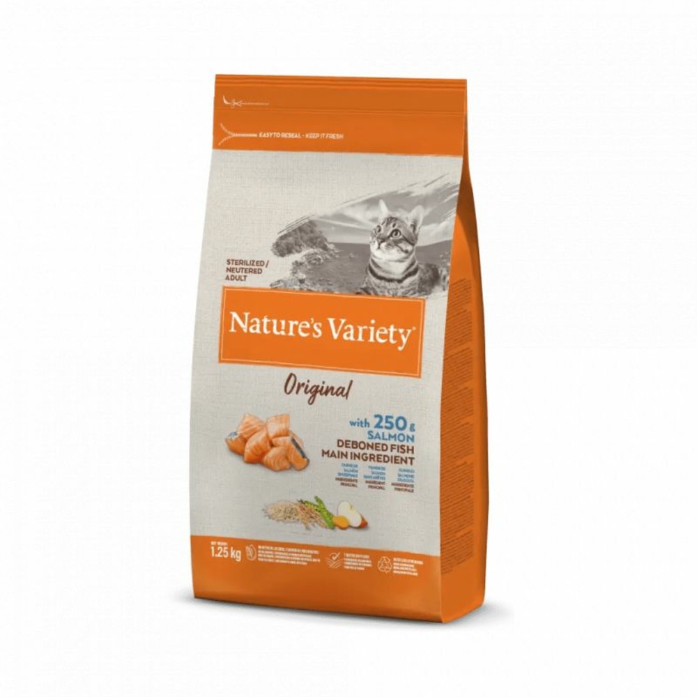 Croquette chat - original sterilise - saumon - nature's variety 3 kg