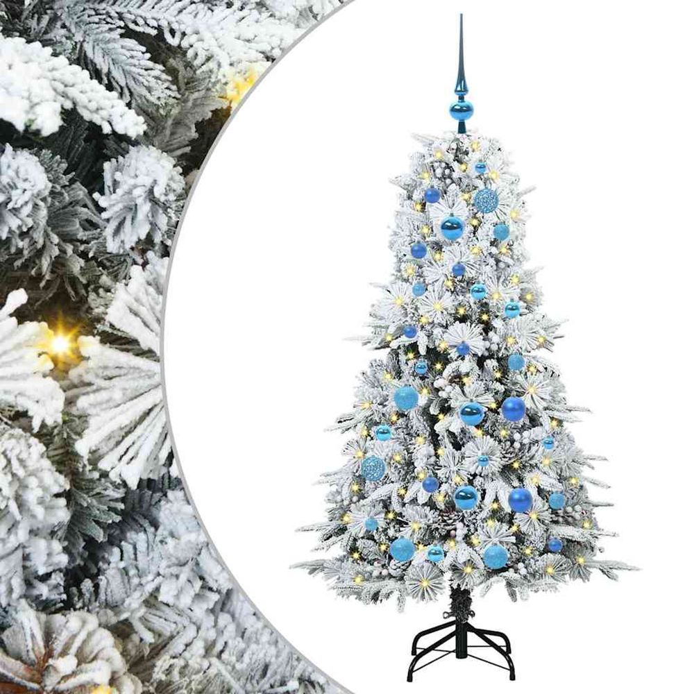 Sapin de noël artificiel à branches articulées blanc 150 cm
