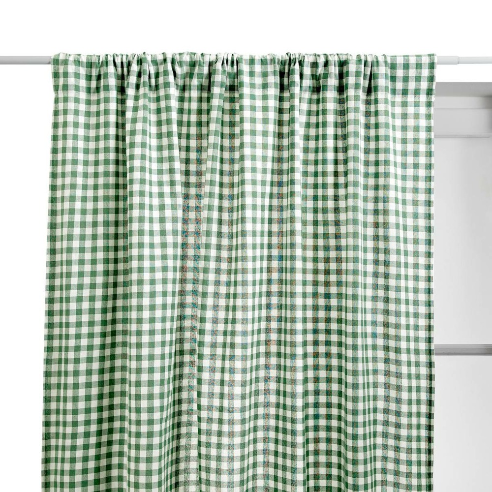 Rideau groove 260x140cm vichy vert
