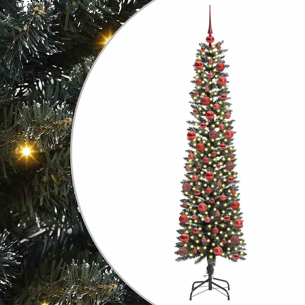 Sapin de noël artificiel vert 180 cm pvc, plastique et acier