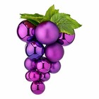 Boules de noël grand raisins violet plastique