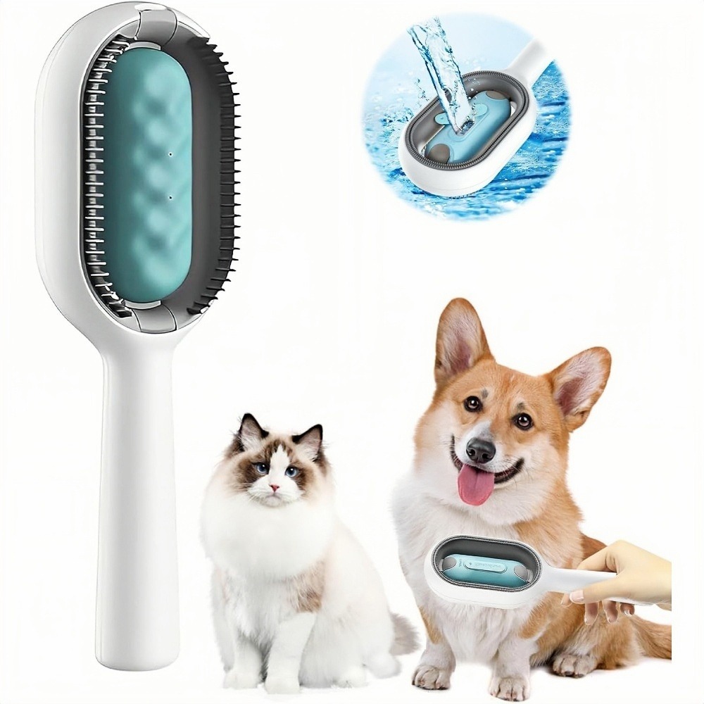 Brosse pour animaux - avec réservoir d'eau et autonettoyante