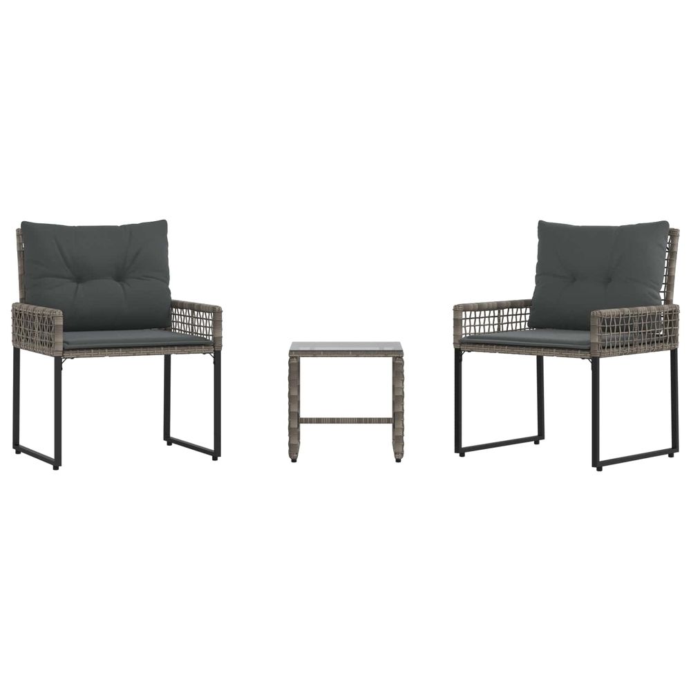 Ensemble de meubles d'extérieur 3 pc gris