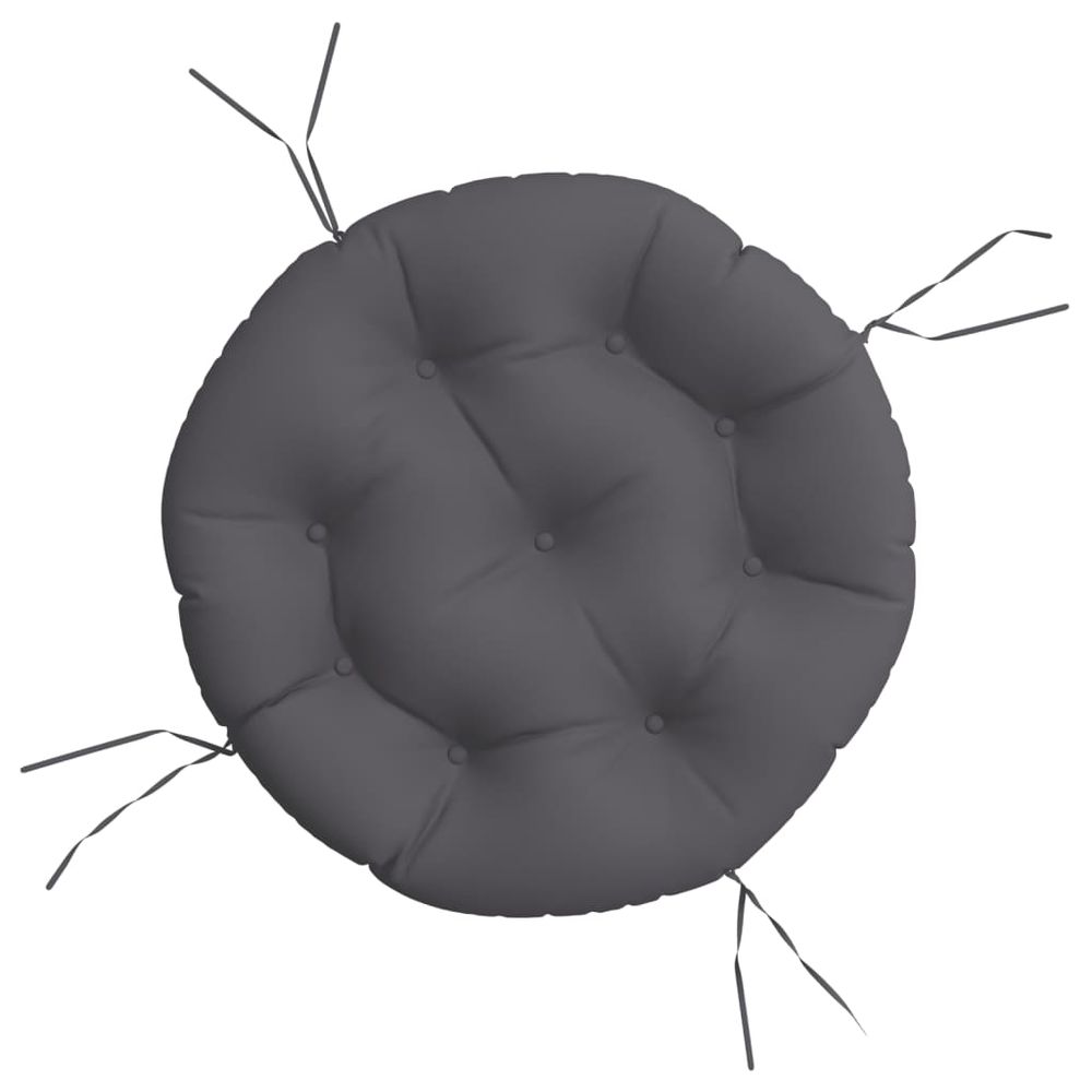 Coussin rond anthracite ø 60 x11 cm tissu oxford