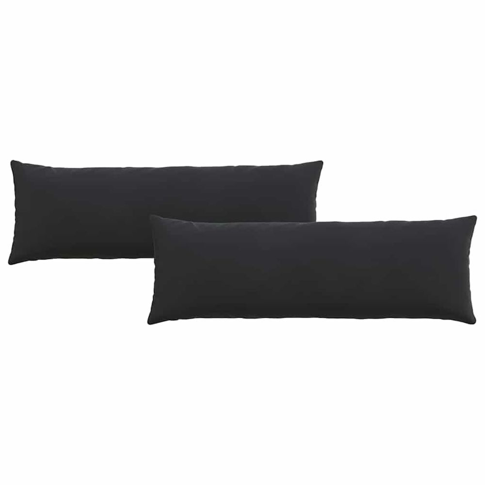 Coussins de canapé 2 pcs noir 120 x 40 cm