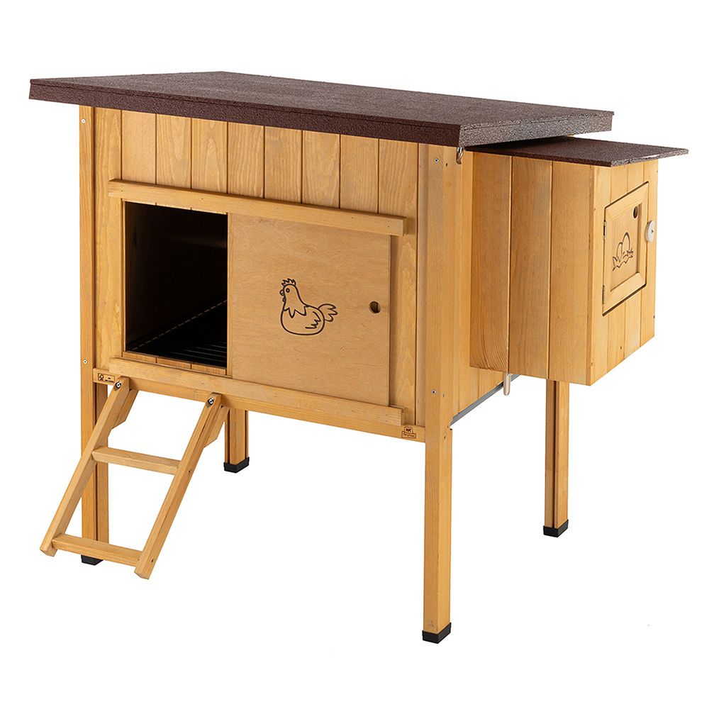 Ferplast poulailler maisonnette pour poules pondeuses hen house 10 d'extérieur, en bois fsc, pour environ 4 poules, accessoires