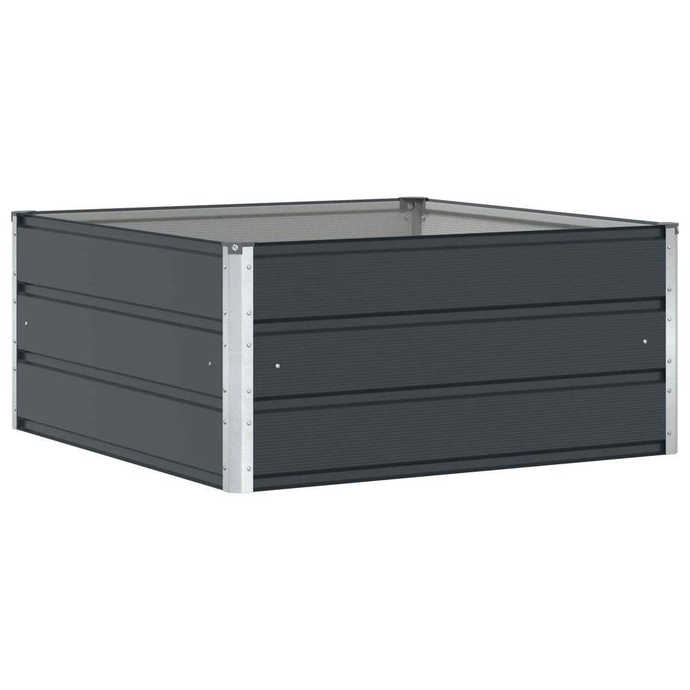 Jardinière anthracite 100 x 100 x 45 cm acier