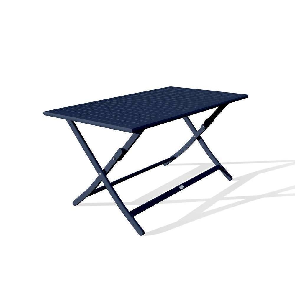 Table pliante MARIUS 140x80cm alu BLEU NUIT