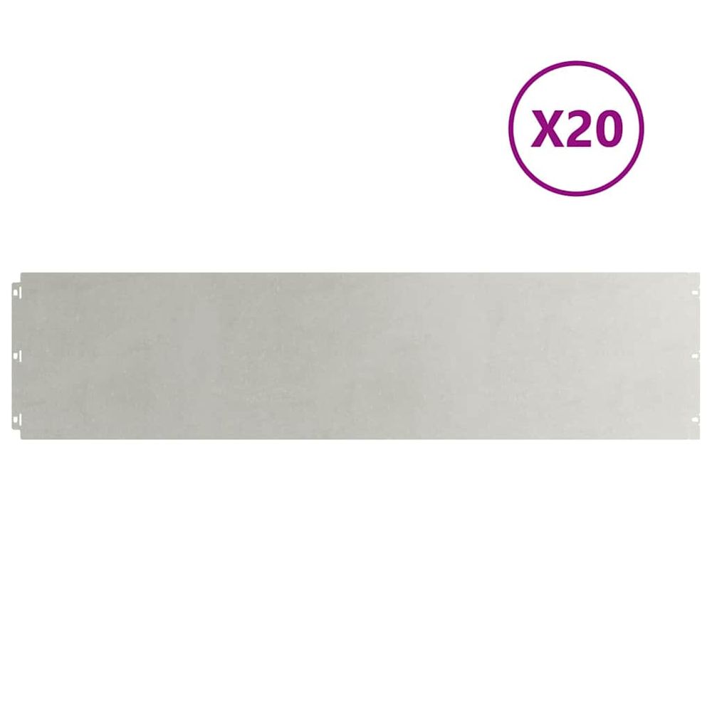 Bordures de pelouse 20 pcs 25x103 cm acier inoxydable