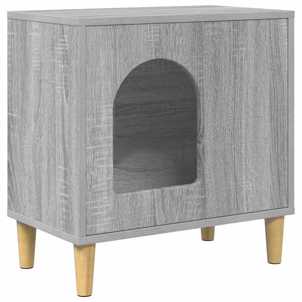 Maison pour chat sonoma gris 51 x 30 x 52 cm bois d'ingénierie