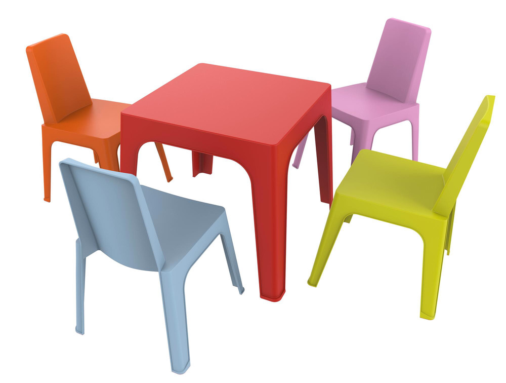 Ensemble 4 chaises et table pour enfants julieta intérieur extérieur - resol