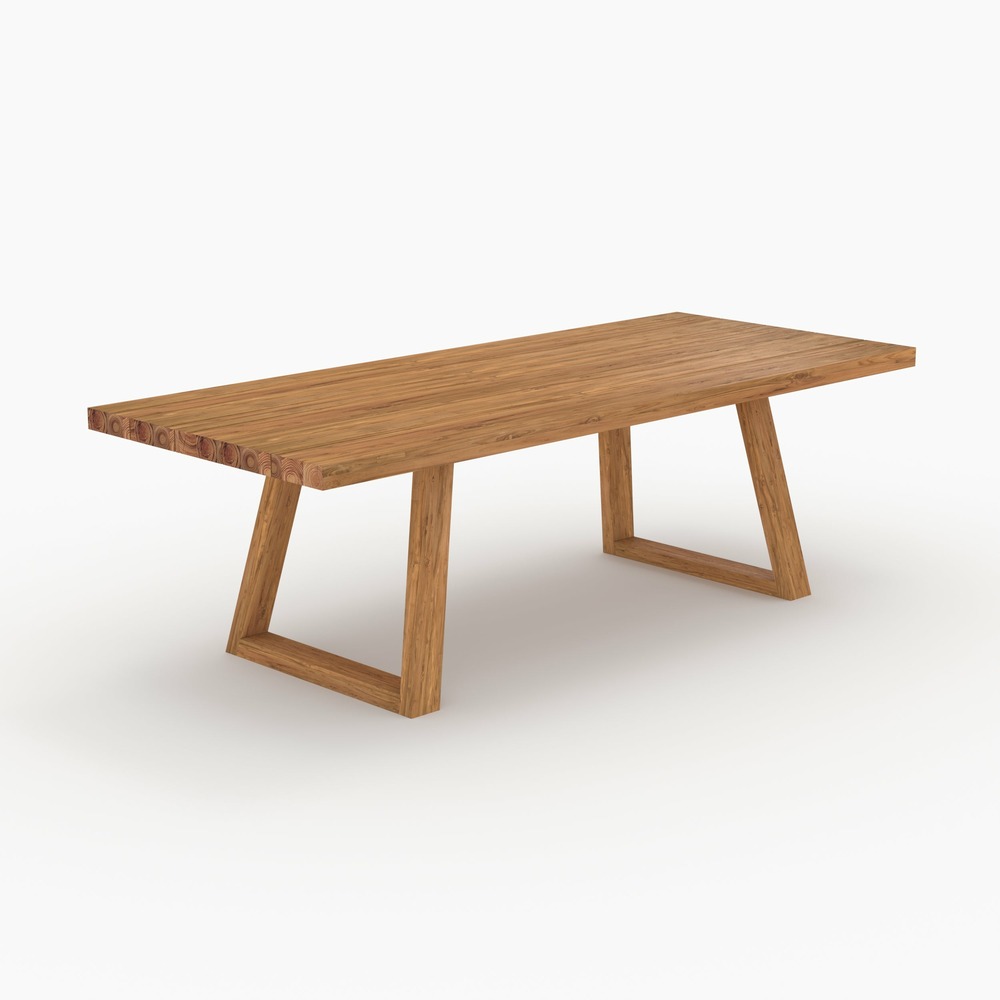 Luma-table de jardin rectangulaire en bois de teck recyclé 10 personnes