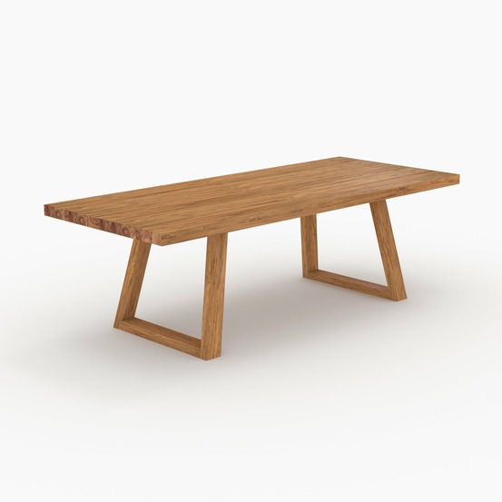 Luma-table de jardin rectangulaire en bois de teck recyclé 10 personnes