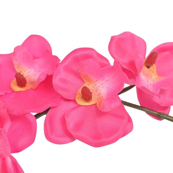 Plante artificielle avec pot orchidée 30 cm rouge