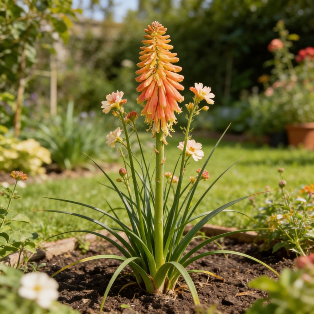 Tison de satan papaya popsicle pot 2l 20/30cm - kniphofia papaya popsicle