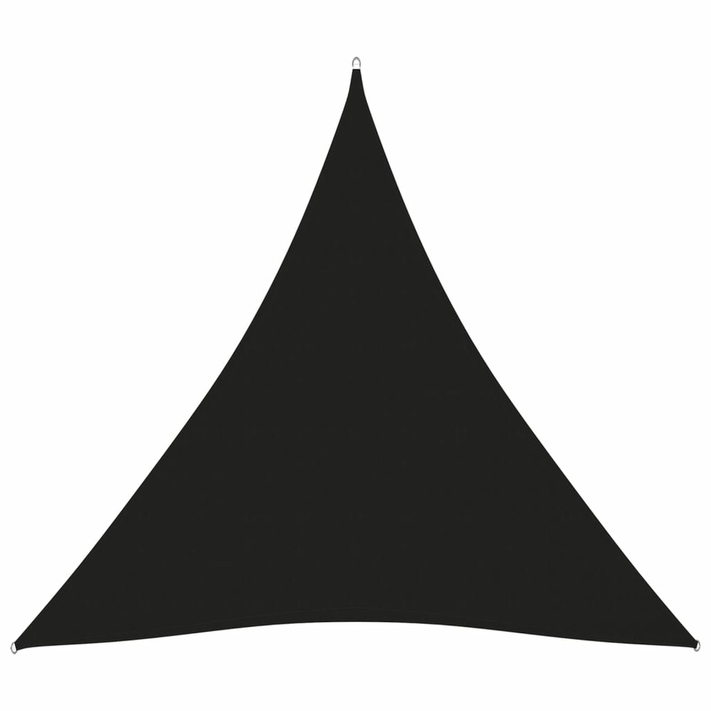 Voile toile d'ombrage parasol tissu oxford triangulaire 6 x 6 x 6 m noir