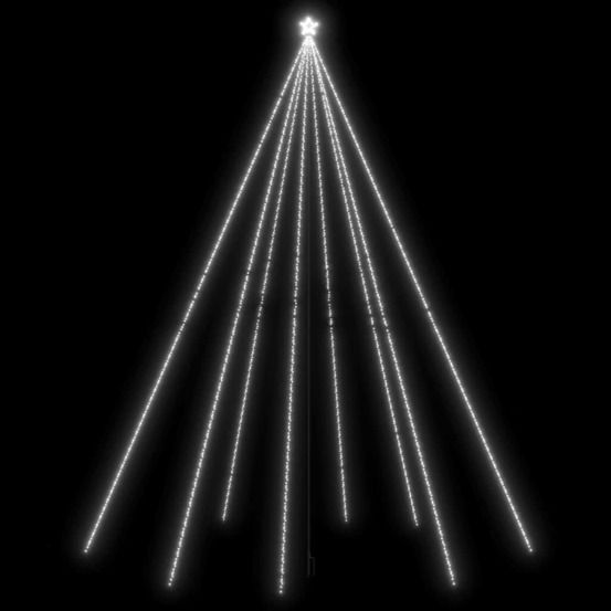 Sapin de noël à led int/extérieur 1300 led blanc froid 8 m