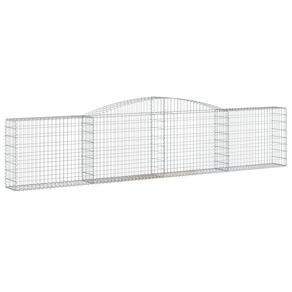 Panier de gabions arqué 400x30x80/100 cm fer galvanisé