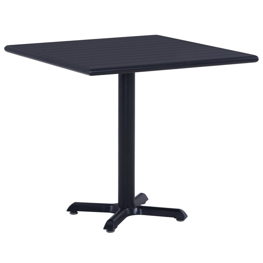 Table de jardin noir 80x80x75 cm