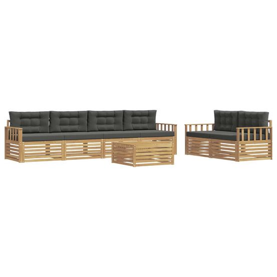Ensemble de canapés d'extérieur 7 pc blanc et anthracite