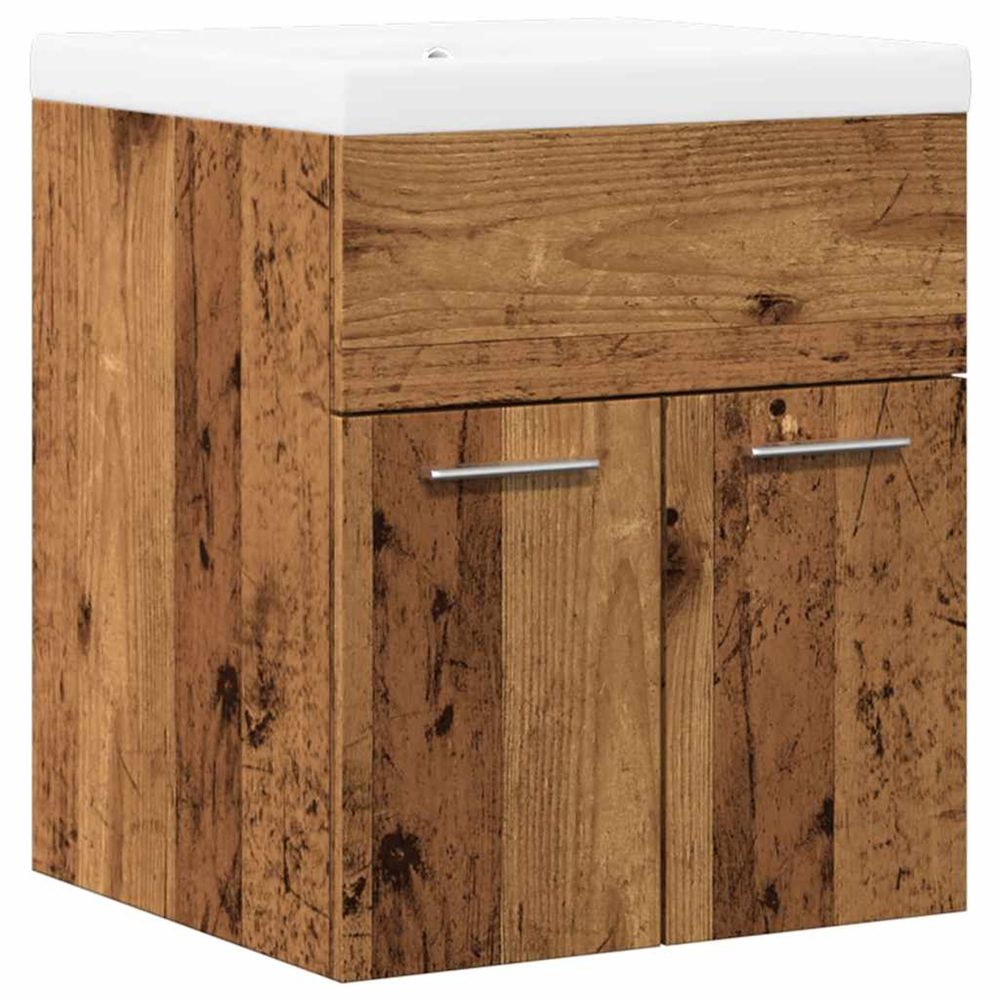 Ensemble de meubles salle de bain 2 pcs bois d'ingénierie