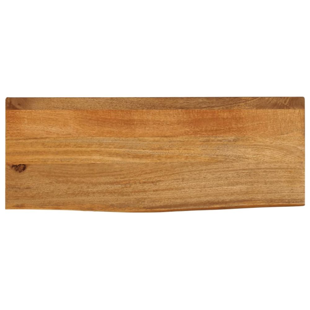 Dessus de table à bord vivant 90x20x3,8 cm bois massif manguier