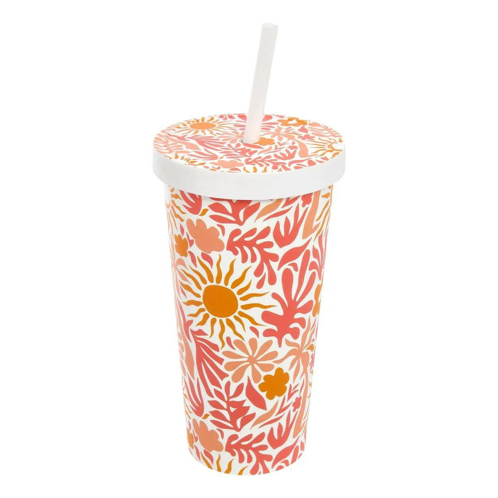 Mug réutilisable avec paille 